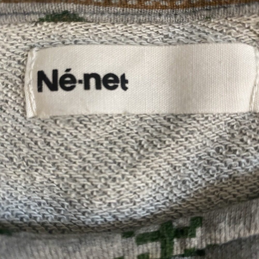 Ne-Net Shirt Womens Size 2 (M) Asymmetrical Nordic Winter Graphic Soft Knit - Picture 3 of 10